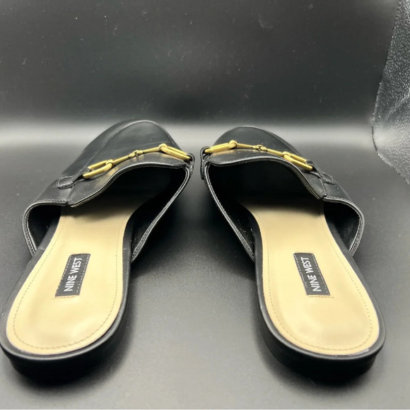 Nine West Black Mules with Gold Accent - Picture 3 of 6